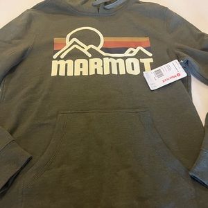 NWT Marmot medium green grey hoodie